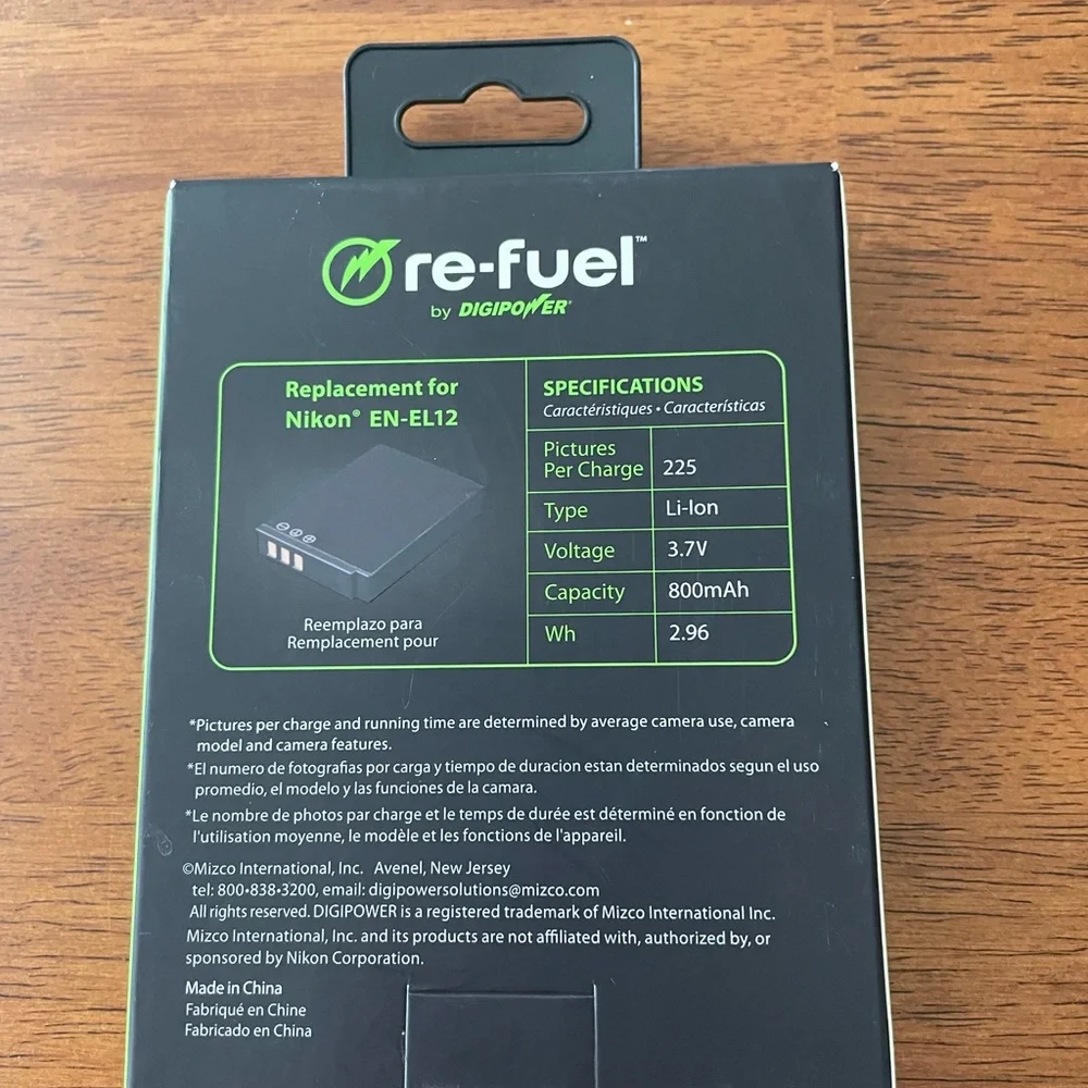 Nikon rechargeable batteries